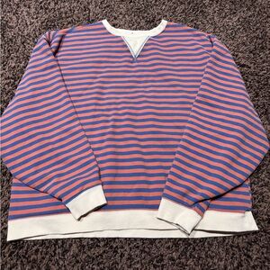 Natural life size large/xl striped sweatshirt
